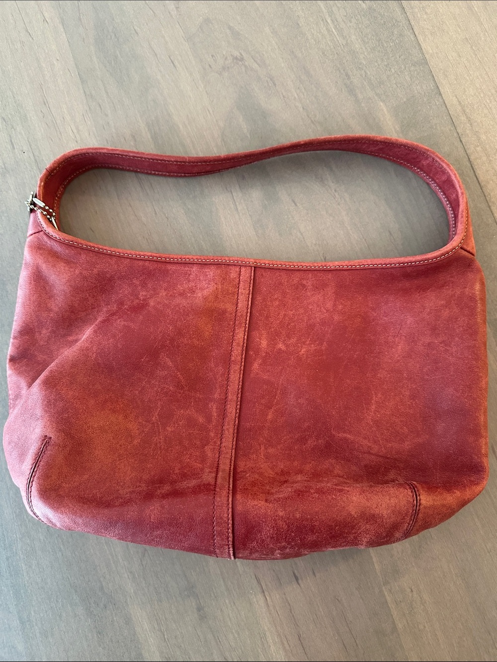 Coach Vintage Ergo Red Leather Hobo Shoulder Bag - Picture 5 of 7